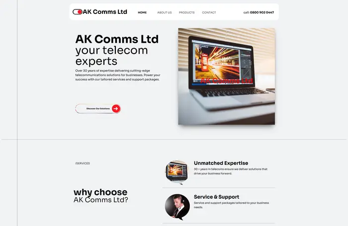 AK Comms Website AK Comms Website