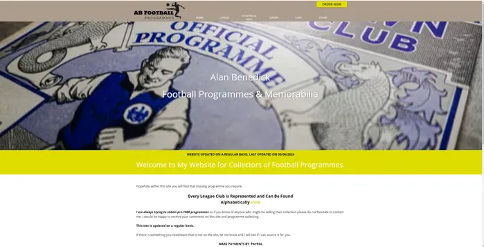 Football Programmes Website